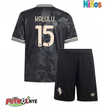 Camiseta Juventus Pierre Kalulu #15 Tercera Equipación para niños 2025-26 manga corta (+ pantalones cortos)